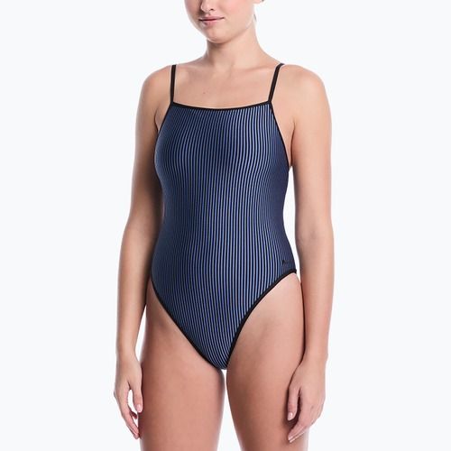 Női egyrészes fürdőruha Nike Ocean Bound Ripple Texture Square Neck slate