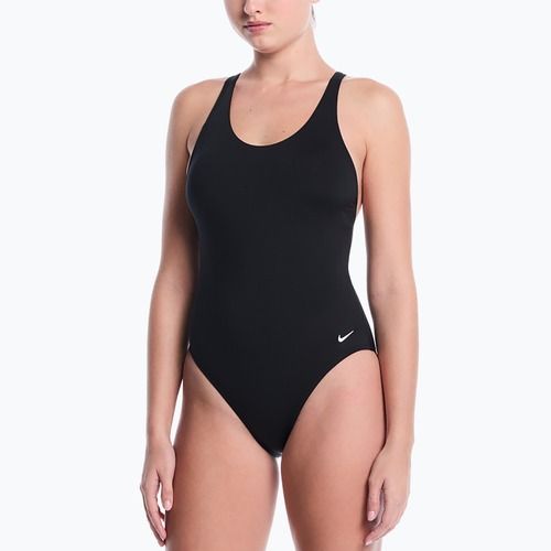 Női egyrészes fürdőruha Nike Essential Scoop Neck black