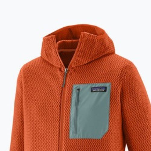 Férfi trekking pulóver Patagonia R1 Air Full Zip Hoody coal orange