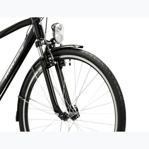 Férfi trekking kerékpár KROSS Trans 1.0 black/silver/gloss