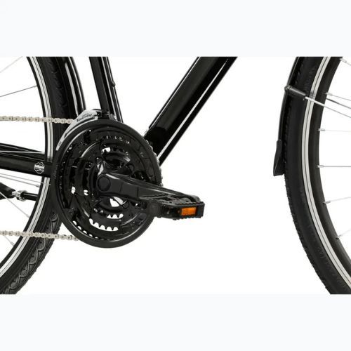 Férfi trekking kerékpár KROSS Trans 1.0 black/silver/gloss