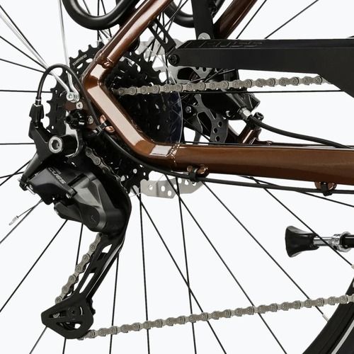 Férfi trekking kerékpár KROSS Trans 5.0 brown/silver/gloss