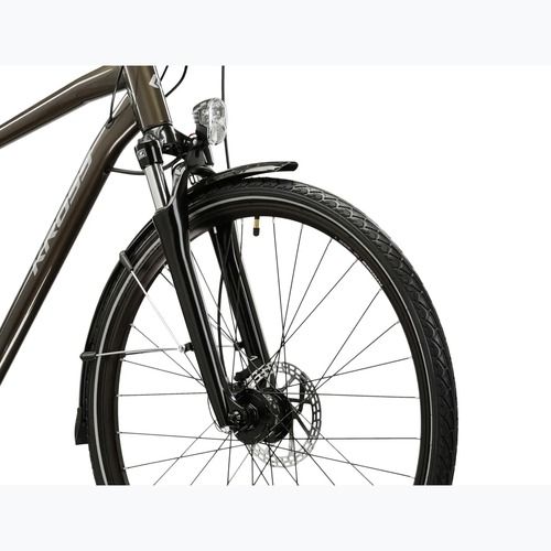 Férfi trekking kerékpár KROSS Trans 4.0 brown/silver/gloss
