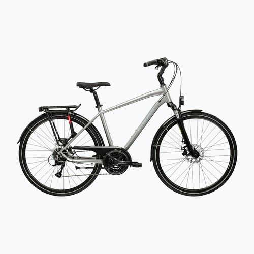 Férfi trekking kerékpár KROSS Trans 3.0 silver/blue/gloss