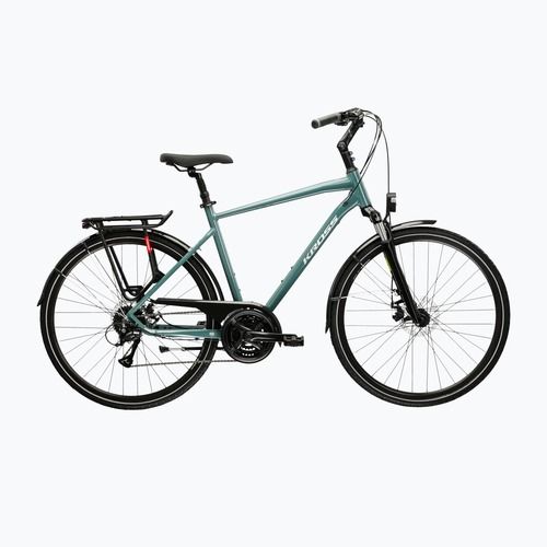 Férfi trekking kerékpár KROSS Trans 3.0 green/silver/gloss