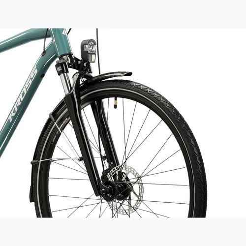 Férfi trekking kerékpár KROSS Trans 3.0 green/silver/gloss