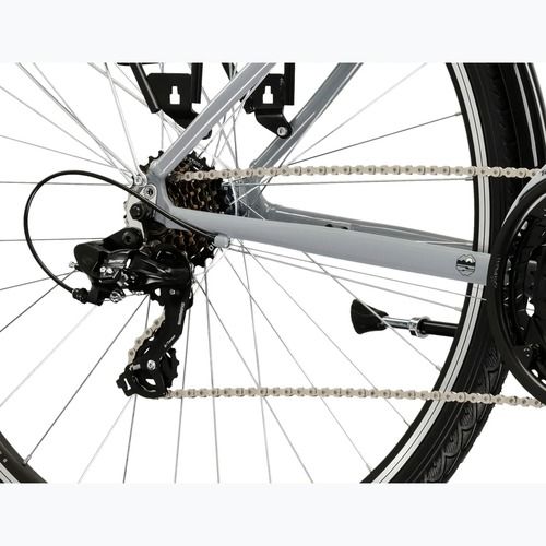 Férfi trekking kerékpár KROSS Trans 1.0 grey/black/gloss