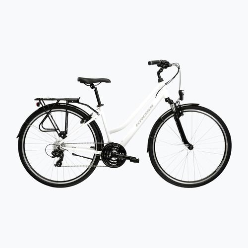 Női trekking kerékpár KROSS Trans 1.0 In white/grey/gloss