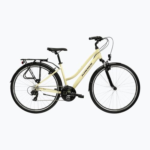 Női trekking kerékpár KROSS Trans 1.0 In beige/purple/gloss