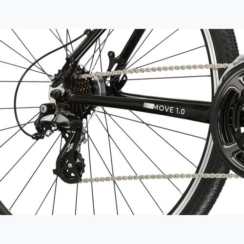 Férfi városi kerékpár KROSS Move 1.0 black/silver/gloss