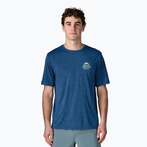 Férfi póló Patagonia Capilene Cool Daily - Great Waves clement blue/light clement blue x-dye