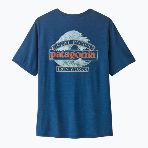 Férfi póló Patagonia Capilene Cool Daily - Great Waves clement blue/light clement blue x-dye