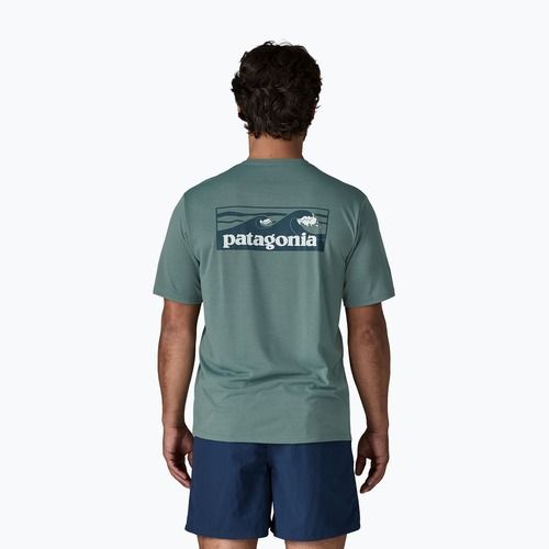 Férfi póló Patagonia Capilene Cool Daily - Boardshort Logo blue sage/light blue sage x-dye