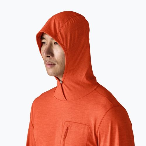 Férfi pulóver Patagonia Capilene Cool Sun Hoody coal orange/light coal orange x-dye