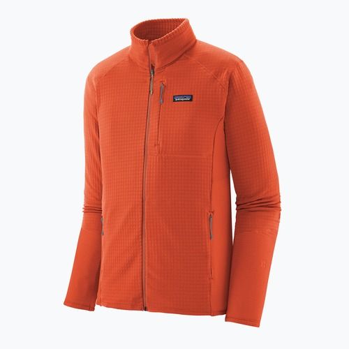 Férfi polár pulóver Patagonia R1 Hybrid coal orange