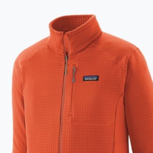 Férfi polár pulóver Patagonia R1 Hybrid coal orange