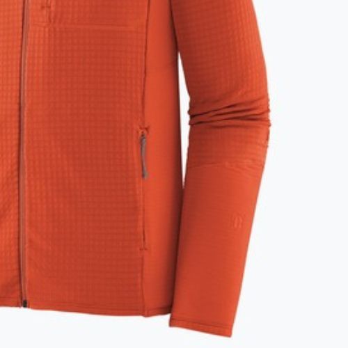Férfi polár pulóver Patagonia R1 Hybrid coal orange