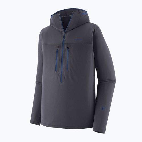 Férfi pulóver Patagonia R1 Ultralight Hoody smolder blue