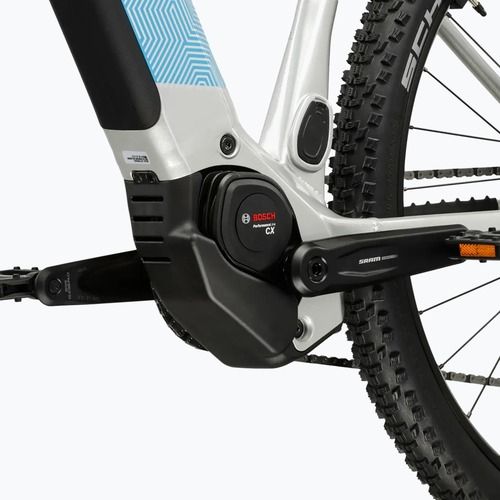 Női elektromos kerékpár KROSS Influx Hyb 5.0 W 29 cells 800 Wh silver/blue/gloss