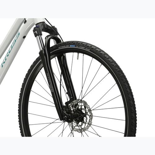 Női cross kerékpár KROSS Evado 7.0 In white/turquoise/gloss
