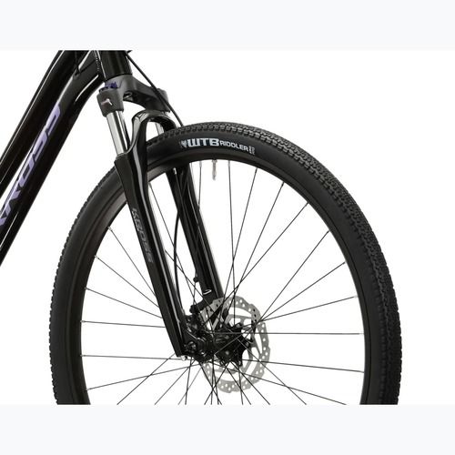 Női cross kerékpár KROSS Evado 7.0 In black/purple/gloss