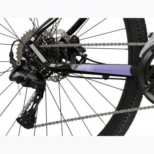 Női cross kerékpár KROSS Evado 7.0 In black/purple/gloss