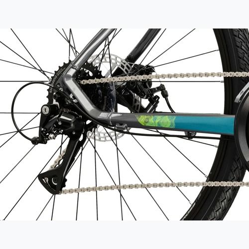 Cross kerékpár KROSS Evado 3.0 grey/teal/gloss