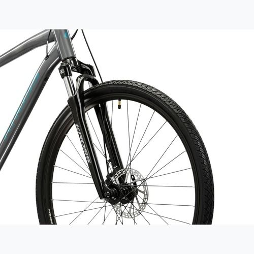 Cross kerékpár KROSS Evado 3.0 grey/teal/gloss