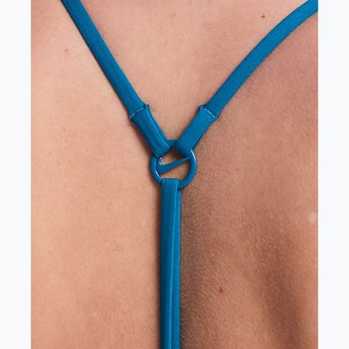 Női egyrészes fürdőruha Nike Swoosh Link Y-Back green abyss