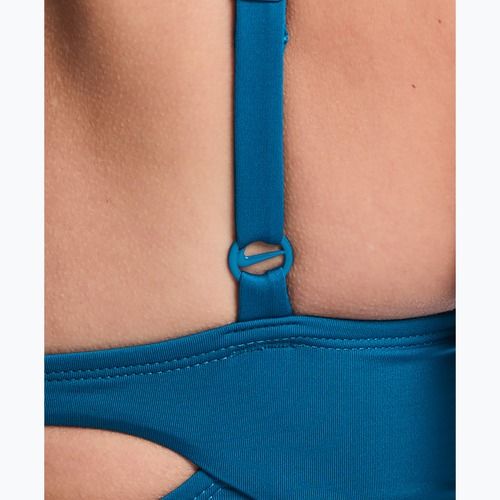 Női egyrészes fürdőruha Nike Essential V-Neck green abyss