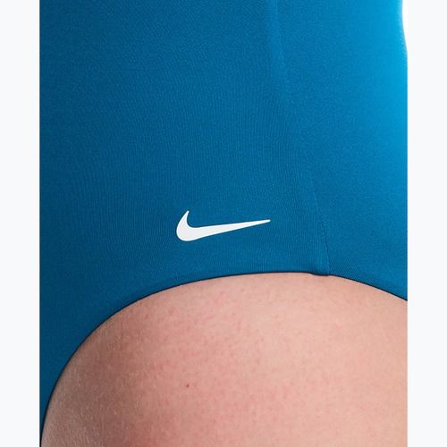Női egyrészes fürdőruha Nike Essential V-Neck green abyss