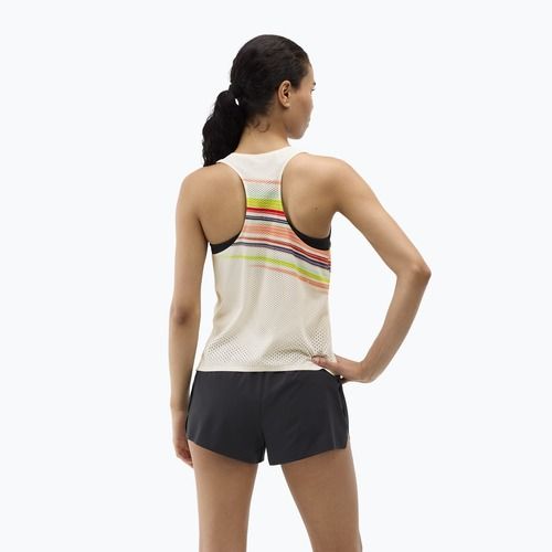Női futópóló HOKA Race Day Singlet alabaster flare