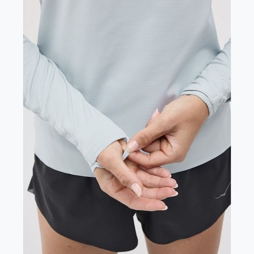 Női futófelső HOKA GlideTech Quarter Zip mineral blue
