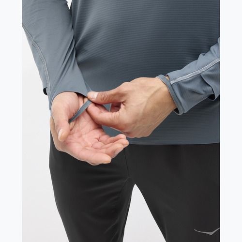 Férfi futófelső HOKA GlideTech Quarter Zip faded navy