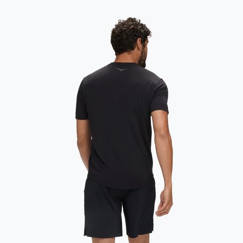 Férfi futópóló HOKA Essential Tee black