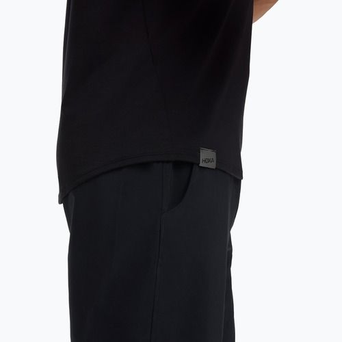 Férfi futópóló HOKA Essential Tee black