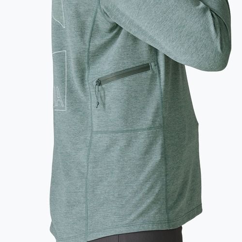 Női pulóver Patagonia Capilene Cool Sun Hoody nouveau green/blue sage x-dye