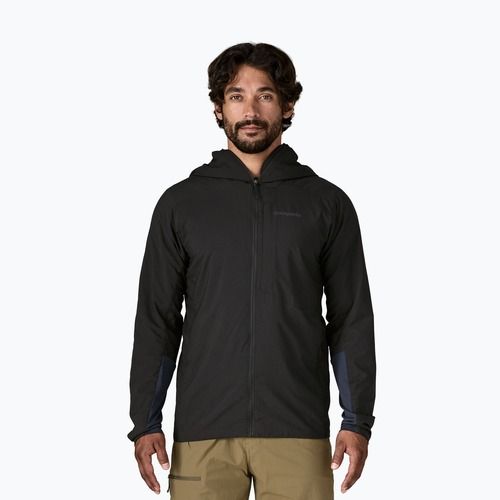 Férfi hibrid dzseki Patagonia Nano-Air Ultralight teljes cipzáras kapucnis fekete