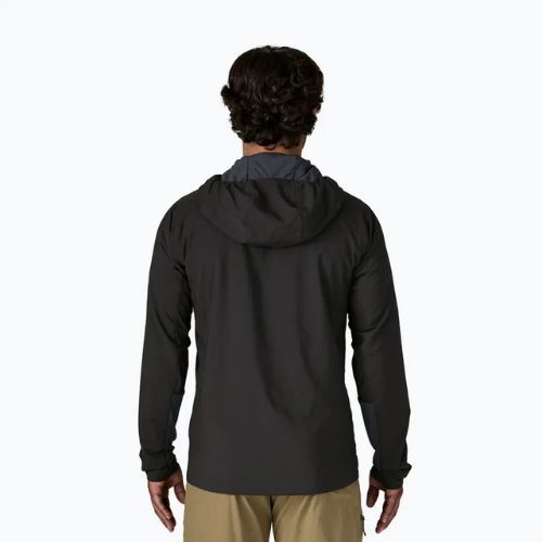 Férfi hibrid dzseki Patagonia Nano-Air Ultralight teljes cipzáras kapucnis fekete