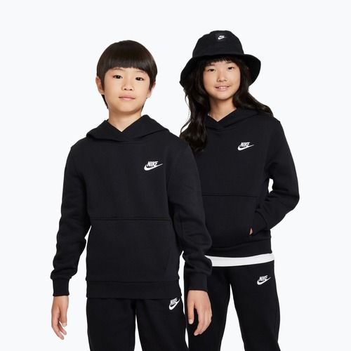 Gyerek pulóver Nike Sportswear Club Fleece black/white