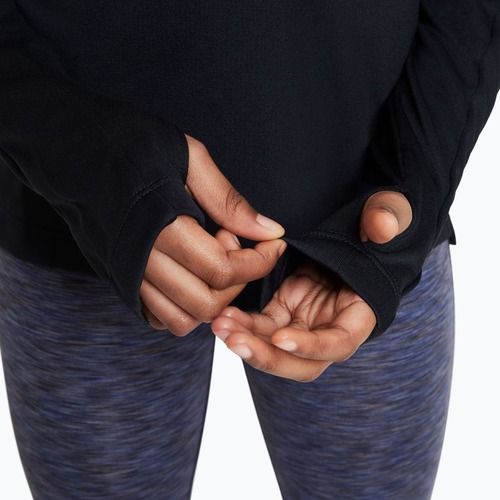 Gyerek edző hosszú ujjú póló Nike Dri-Fit 1/4 Zip black/white