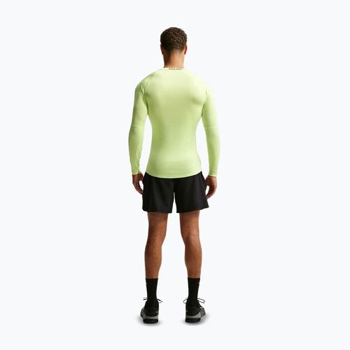 Férfi edző hosszú ujjú póló Nike Pro Dri-Fit Tight Fitness light liquid lime/black