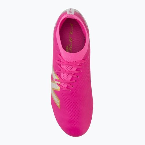 Futballcipő New Balance Furon Pro V8 FG pink heat/sea salt/gold metallic