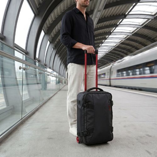 KADVA Mons 40 l fekete utazóbőrönd
