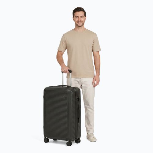 Közepes méretű utazóbőrönd KADVA Palero 64 l fekete