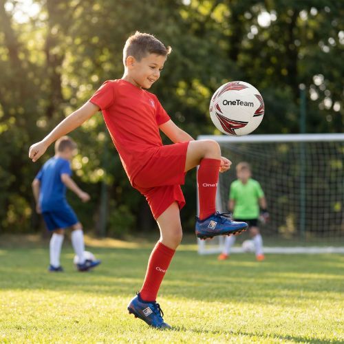 Gyerek futball szett OneTeam Precision Set mez és rövidnadrág piros