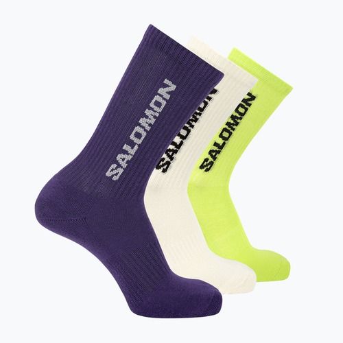 Zokni Salomon Everyday Crew 3 pairs vanilla ice/acid lime/deep blue