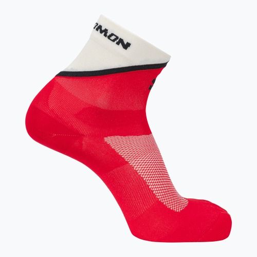 Zokni Salomon Pulse Ankle fiery red/vanilla ice/black
