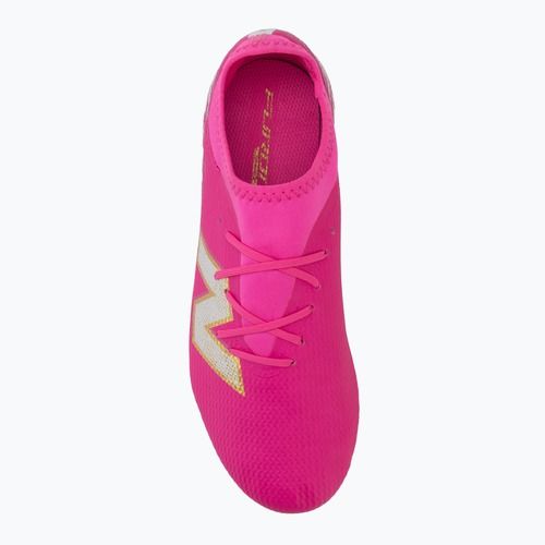 Gyerek focicipő New Balance Furon Team V8 FG pink heat/sea salt/gold metallic
