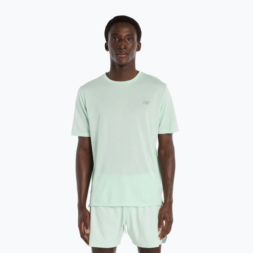 Férfi póló New Balance Athletics Run cosmic jade heather
